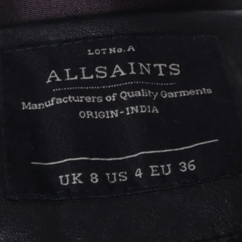 All Saints Leather Jacket - Picture 7 of 8